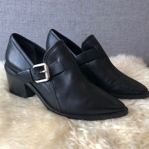 Black heeled loafers All Saints